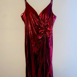 Brand new slit red dress